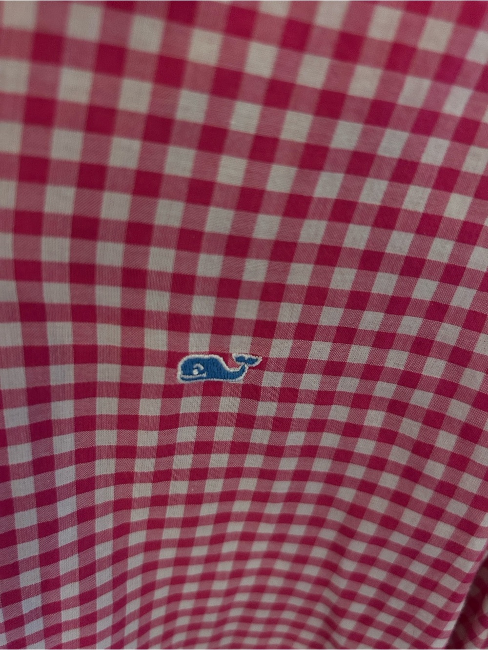 Women’s Vineyard Vines Pink Gingham Relaxed Button-Down Shirt - Picture 2 of 5